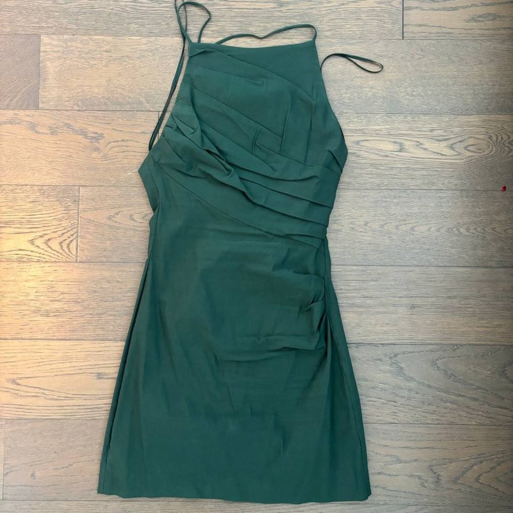 Zara Backless Green Mini Dress